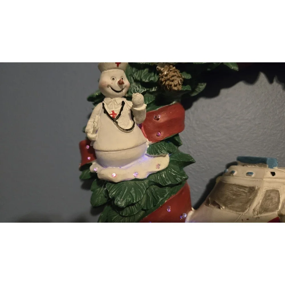 Christmas Snowman Medic EMS Rescue Wreaths‎ Light & Sound